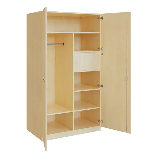 Q 26-100 skříň šatní, 2-dvéřová, 1000x600x1800mm, bříza irská